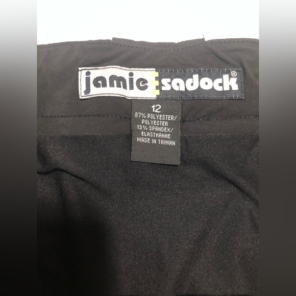 Jamie Sadock, black golf skirt with built-in shorts,front pockets,side zipper,12 - Picture 3 of 12